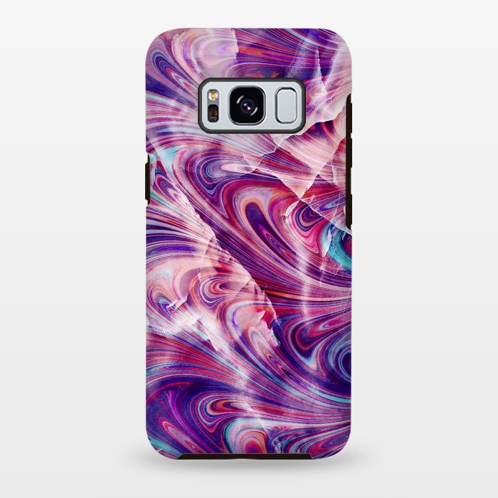 Galaxy S8 plus StrongFit Purple precious gemstone marble art by Oana 
