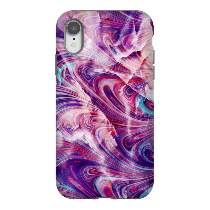 iPhone Xr StrongFit Purple precious gemstone marble art by Oana 