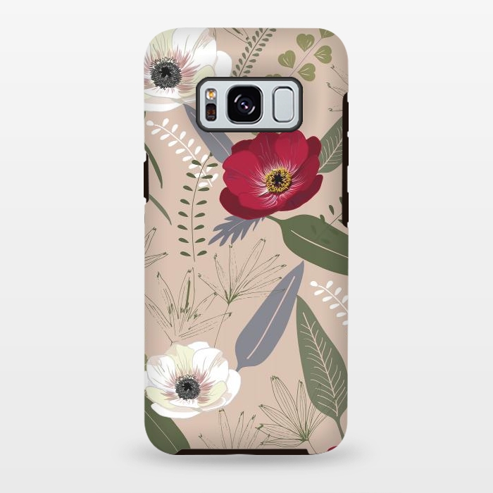 Galaxy S8 plus StrongFit Anemones Pattern by Anis Illustration