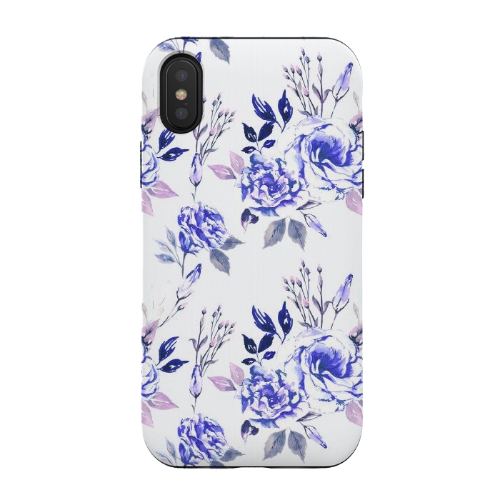 iPhone Xs / X StrongFit Blue Calm by Anis Illustration