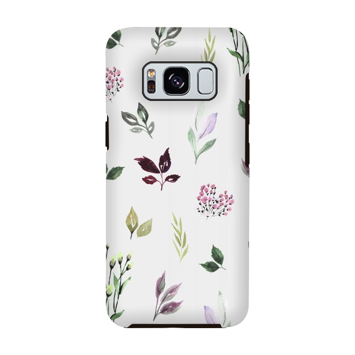 Galaxy S8 StrongFit Watercolor Leaves  by Anis Illustration