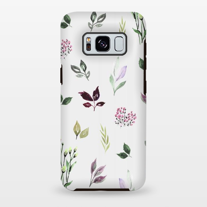 Galaxy S8 plus StrongFit Watercolor Leaves  by Anis Illustration