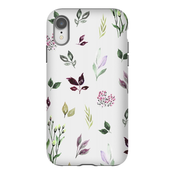 iPhone Xr StrongFit Watercolor Leaves  by Anis Illustration