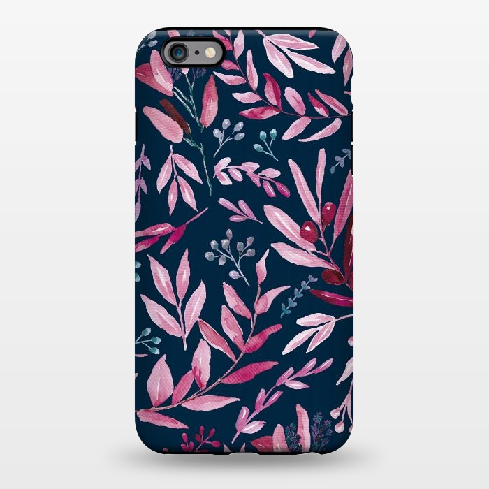 iPhone 6/6s plus StrongFit Eucalyptus blue and pink by Anis Illustration