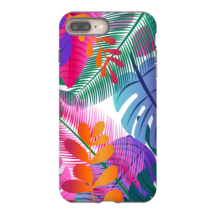 iPhone 7 plus StrongFit tropical leaves pattern by MALLIKA