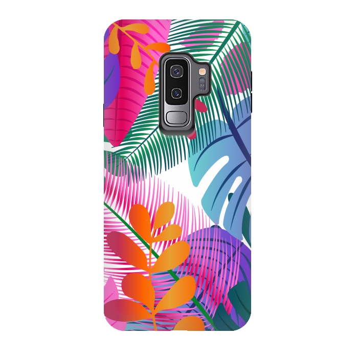 Galaxy S9 plus StrongFit tropical leaves pattern by MALLIKA