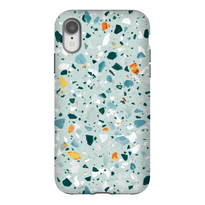 iPhone Xr StrongFit Mint Terrazzo by Uma Prabhakar Gokhale