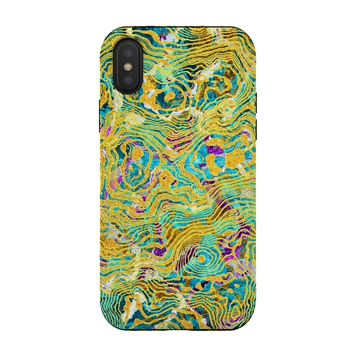 iPhone Xs / X StrongFit Abstract Colorful Marble by Art Design Works