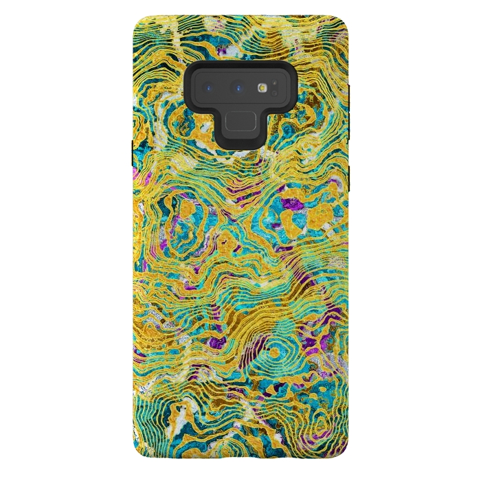 Galaxy Note 9 StrongFit Abstract Colorful Marble by Art Design Works