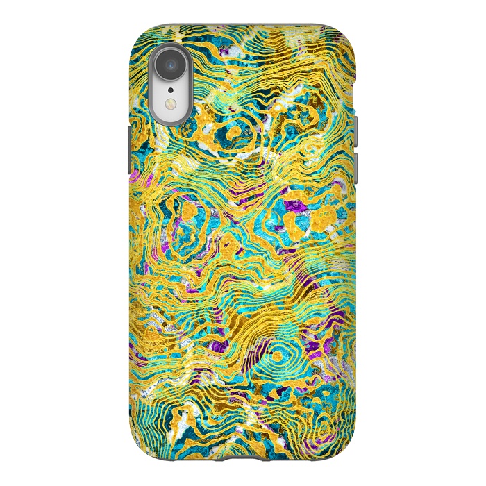 iPhone Xr StrongFit Abstract Colorful Marble by Art Design Works