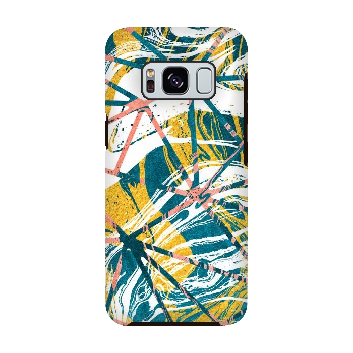 Galaxy S8 StrongFit Abstract Marble Waves Pattern by Art Design Works