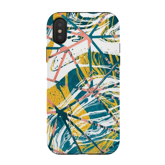 iPhone Xs / X StrongFit Abstract Marble Waves Pattern by Art Design Works