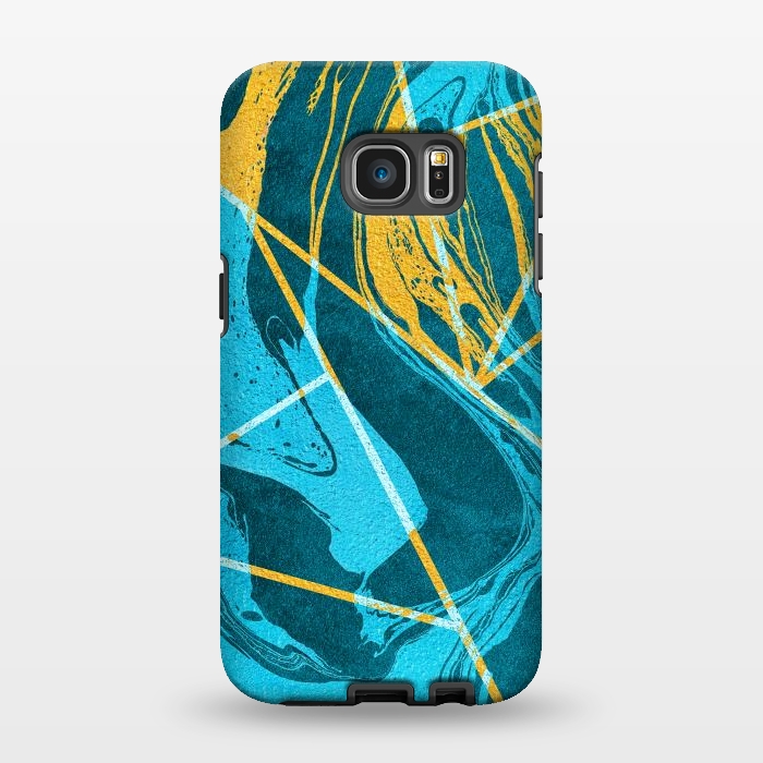 Galaxy S7 EDGE StrongFit Geometric Marble Waves by Art Design Works