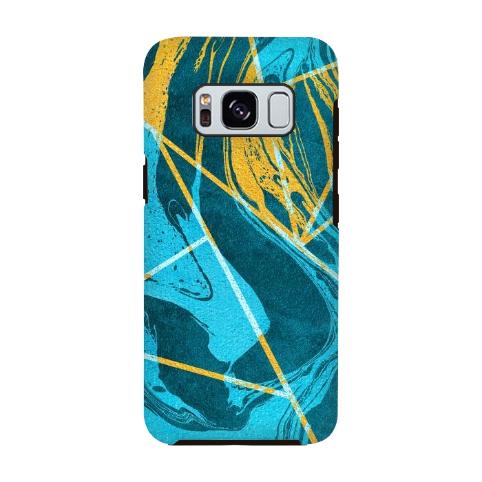 Galaxy S8 StrongFit Geometric Marble Waves by Art Design Works