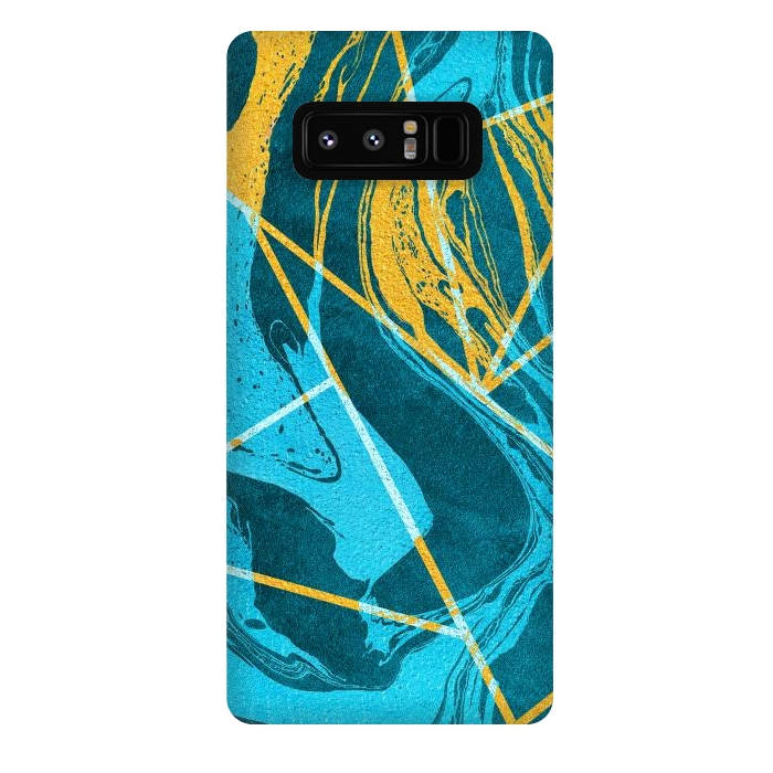Galaxy Note 8 StrongFit Geometric Marble Waves by Art Design Works