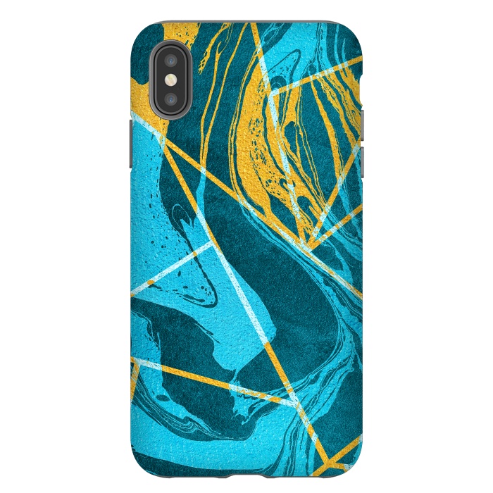 iPhone Xs Max StrongFit Geometric Marble Waves by Art Design Works