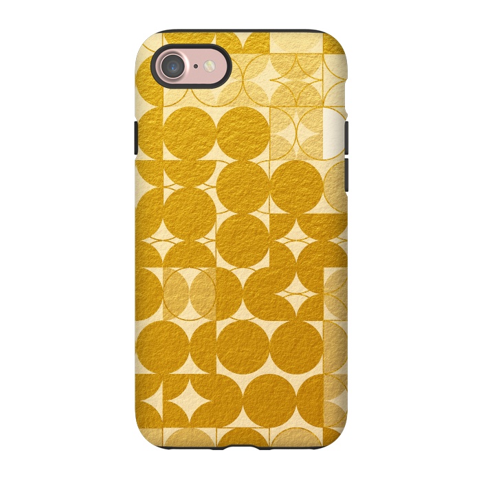 iPhone 7 StrongFit Mid Century Gold Geometric by Art Design Works