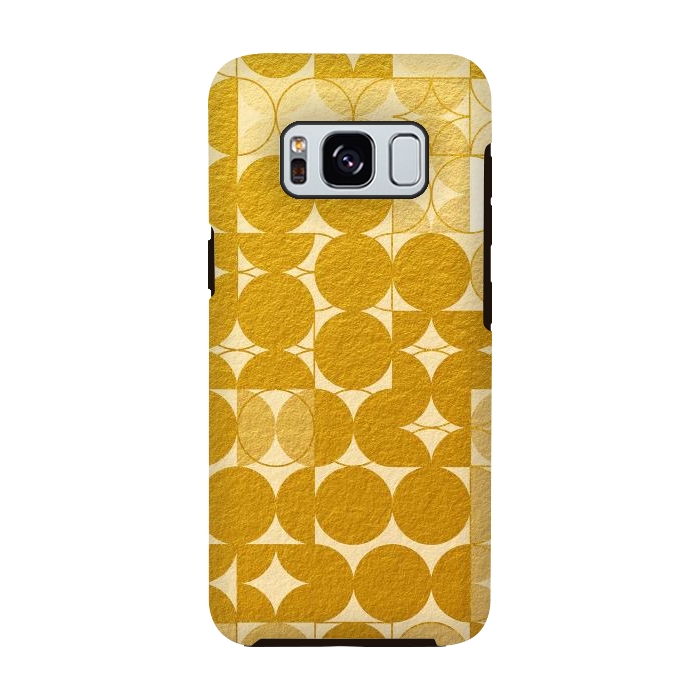 Galaxy S8 StrongFit Mid Century Gold Geometric by Art Design Works