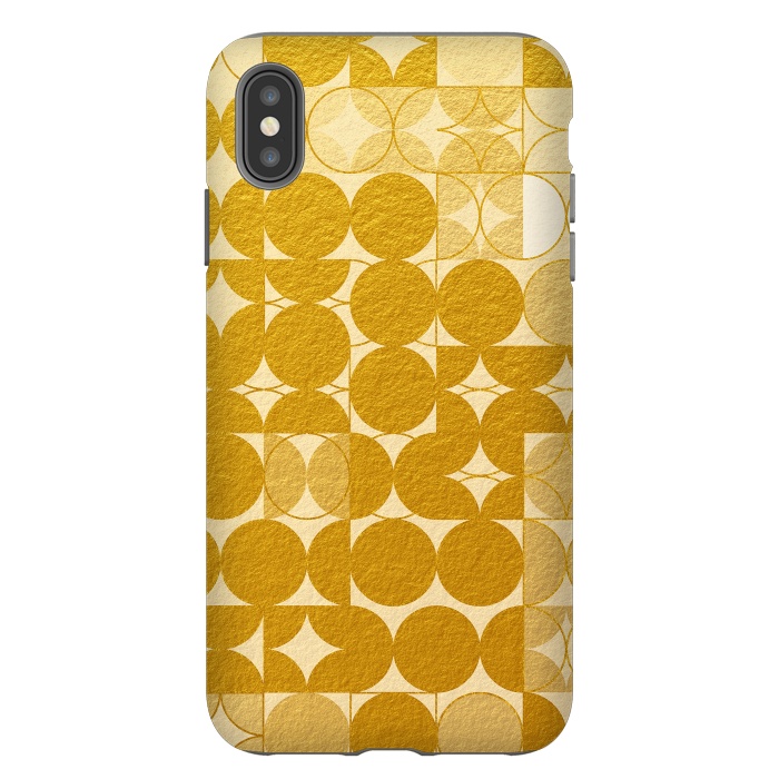 iPhone Xs Max StrongFit Mid Century Gold Geometric by Art Design Works