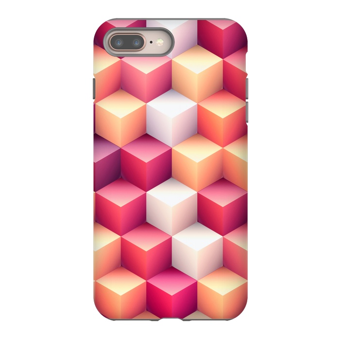 iPhone 7 plus StrongFit Colorful 3D Cubes by Art Design Works