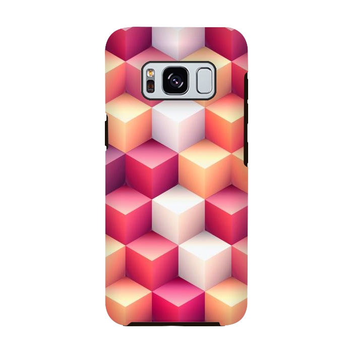 Galaxy S8 StrongFit Colorful 3D Cubes by Art Design Works