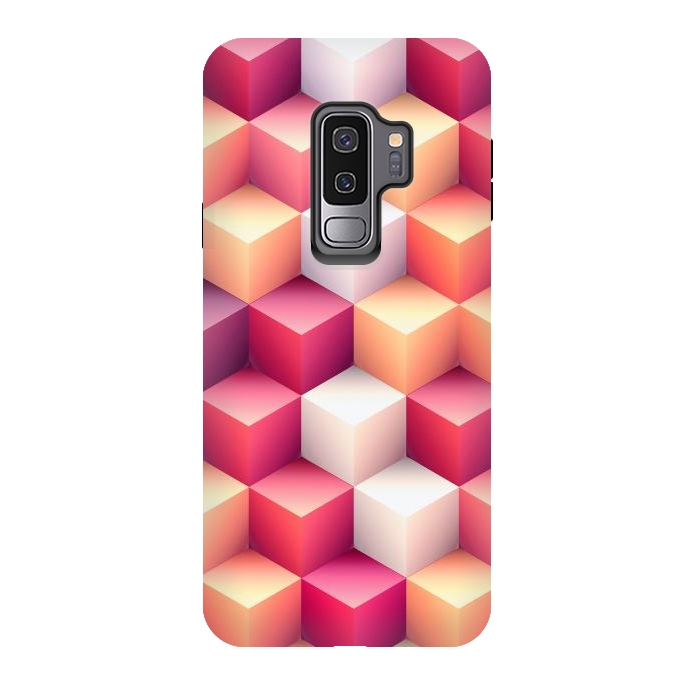 Galaxy S9 plus StrongFit Colorful 3D Cubes by Art Design Works