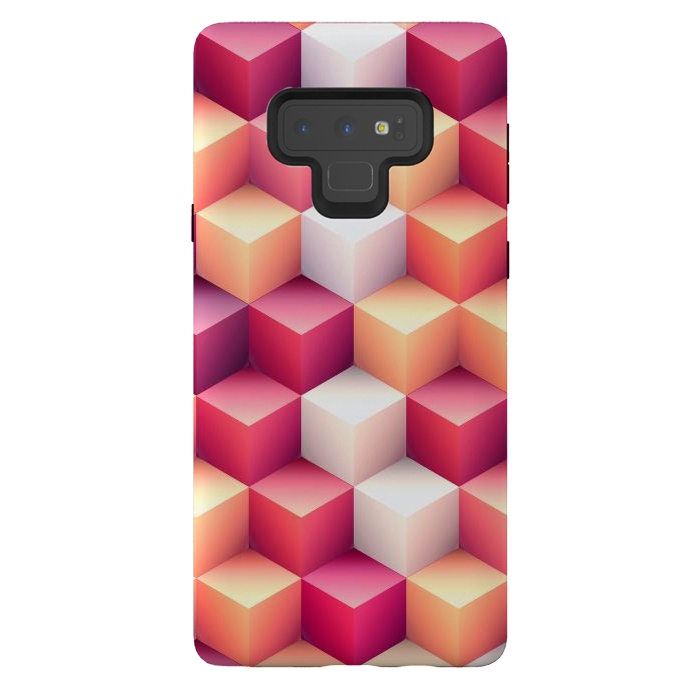 Galaxy Note 9 StrongFit Colorful 3D Cubes by Art Design Works