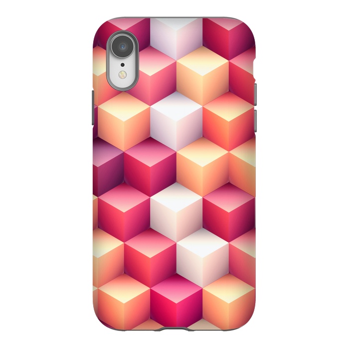 iPhone Xr StrongFit Colorful 3D Cubes by Art Design Works