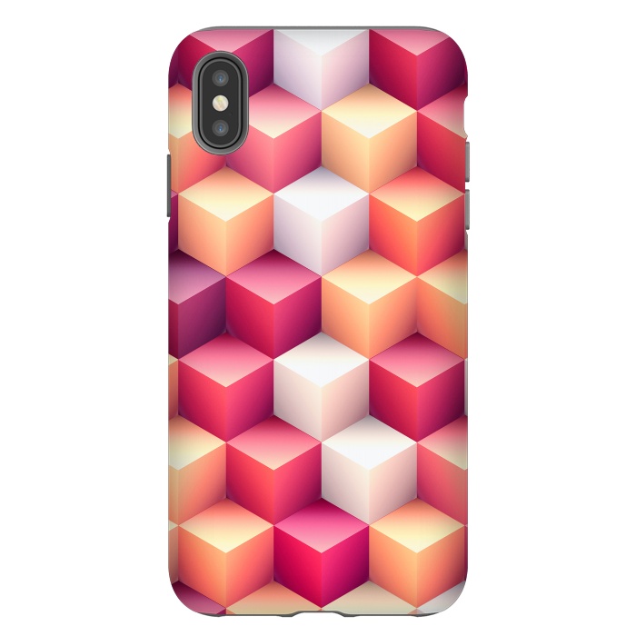 iPhone Xs Max StrongFit Colorful 3D Cubes by Art Design Works
