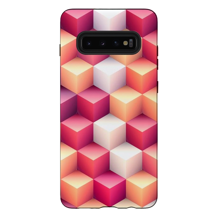 Galaxy S10 plus StrongFit Colorful 3D Cubes by Art Design Works