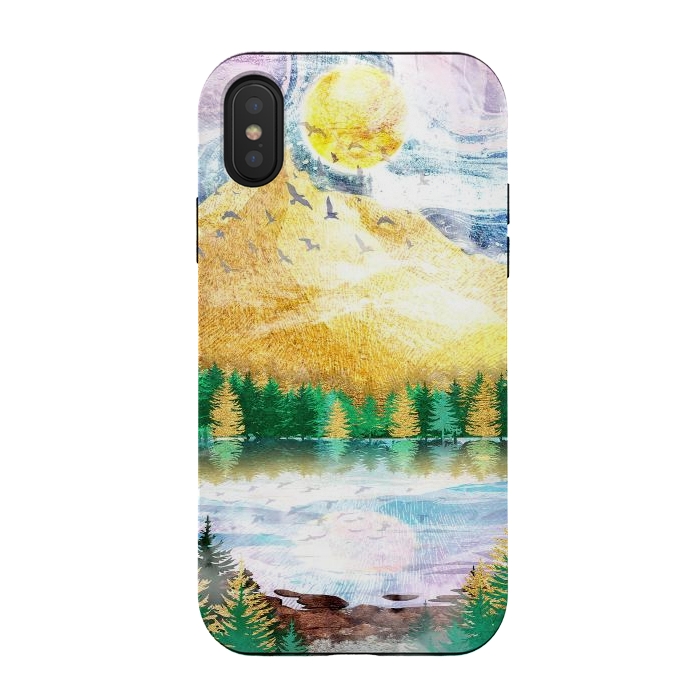 iPhone Xs / X StrongFit Beauty of Nature - Illustration V by Art Design Works
