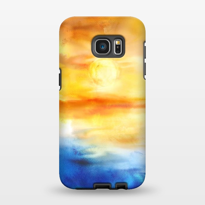 Galaxy S7 EDGE StrongFit Abstract Sunset Artwork I by Art Design Works