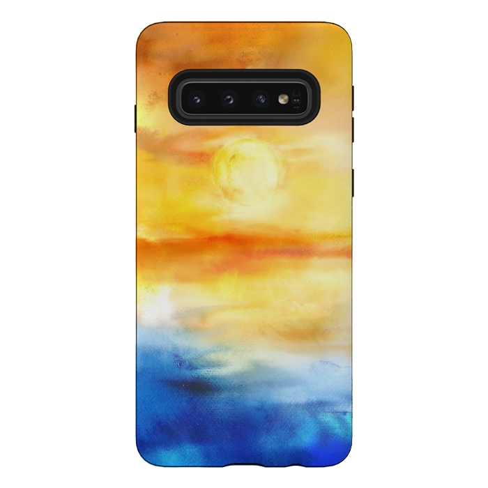 Galaxy S10 StrongFit Abstract Sunset Artwork I by Art Design Works