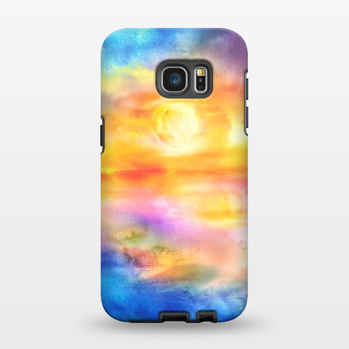 Galaxy S7 EDGE StrongFit Abstract Sunset Artwork II by Art Design Works