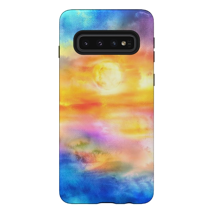 Galaxy S10 StrongFit Abstract Sunset Artwork II by Art Design Works
