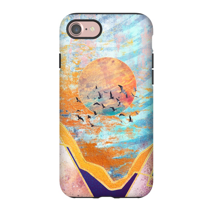 iPhone 7 StrongFit ABSTRACT SUNSET - ILLUSTRATION VI by Art Design Works