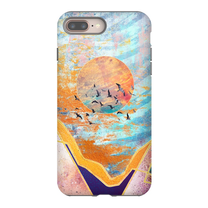 iPhone 7 plus StrongFit ABSTRACT SUNSET - ILLUSTRATION VI by Art Design Works
