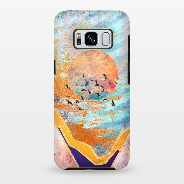Galaxy S8 plus StrongFit ABSTRACT SUNSET - ILLUSTRATION VI by Art Design Works