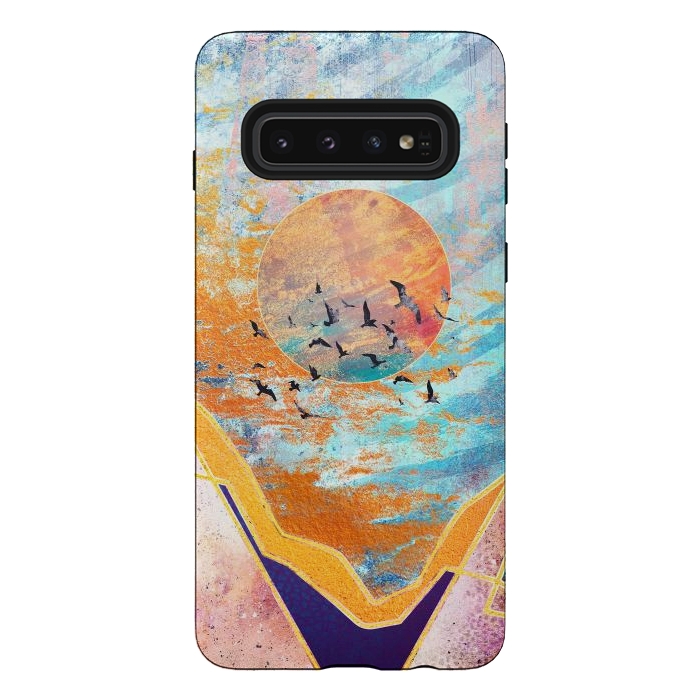 Galaxy S10 StrongFit ABSTRACT SUNSET - ILLUSTRATION VI by Art Design Works