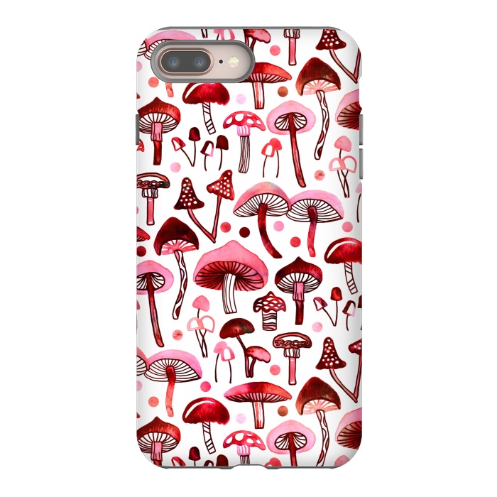 iPhone 7 plus StrongFit Pink Mushrooms  by Tigatiga