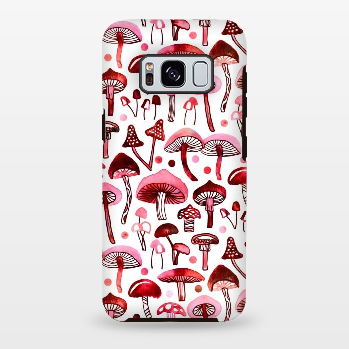 Galaxy S8 plus StrongFit Pink Mushrooms  by Tigatiga