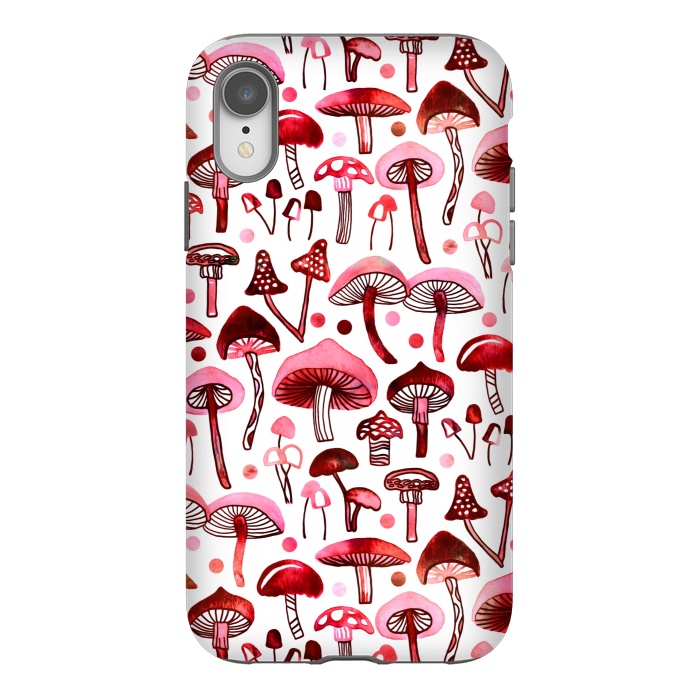 iPhone Xr StrongFit Pink Mushrooms  by Tigatiga