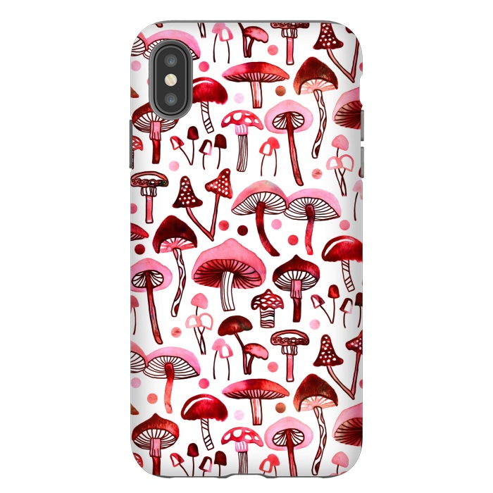 iPhone Xs Max StrongFit Pink Mushrooms  by Tigatiga