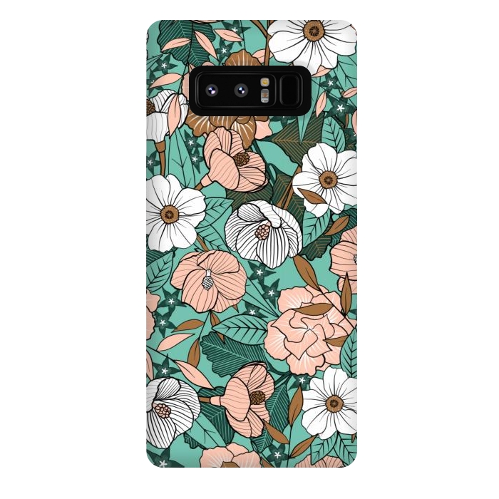 Galaxy Note 8 StrongFit Rusted Blush Garden by gingerlique