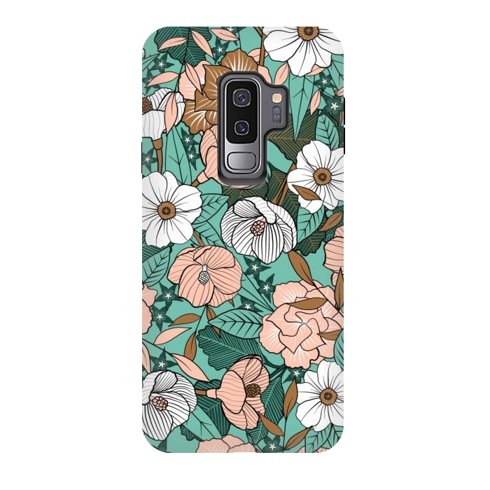 Galaxy S9 plus StrongFit Rusted Blush Garden by gingerlique