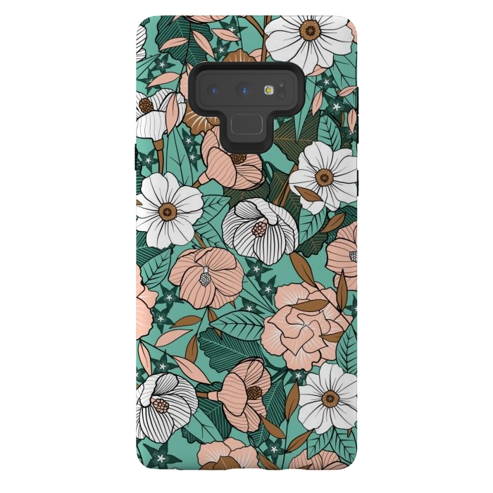 Galaxy Note 9 StrongFit Rusted Blush Garden by gingerlique