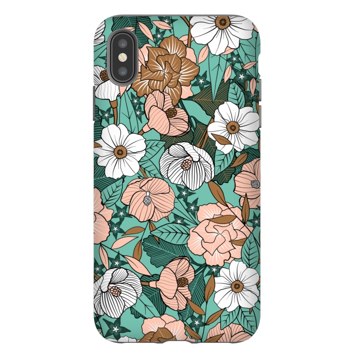 iPhone Xs Max StrongFit Rusted Blush Garden by gingerlique