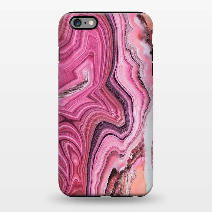 iPhone 6/6s plus StrongFit Candy pink marble waves by Oana 