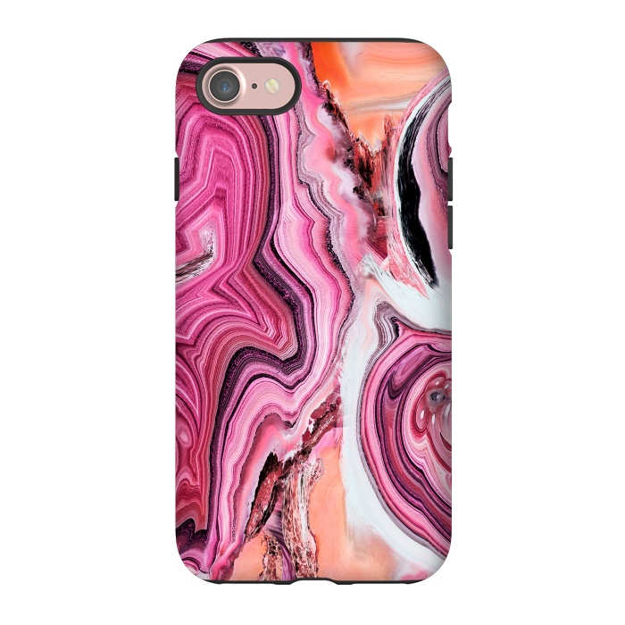 iPhone 7 StrongFit Pop pink liquid marble by Oana 