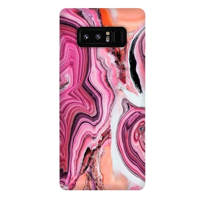 Galaxy Note 8 StrongFit Pop pink liquid marble by Oana 